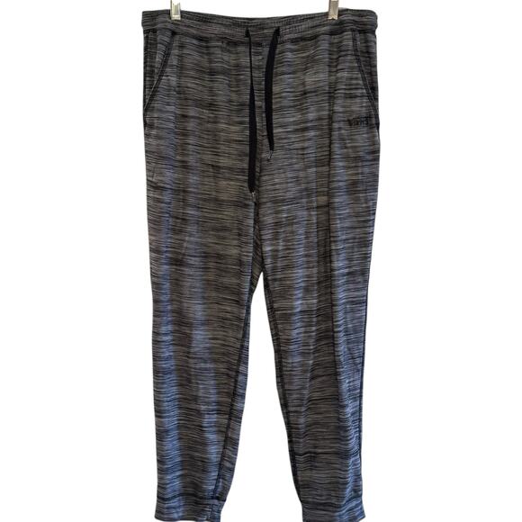 Vans Pants - Vans Space Dyed Size XL Gray White Drawstring Waist Joggers Pants Pockets